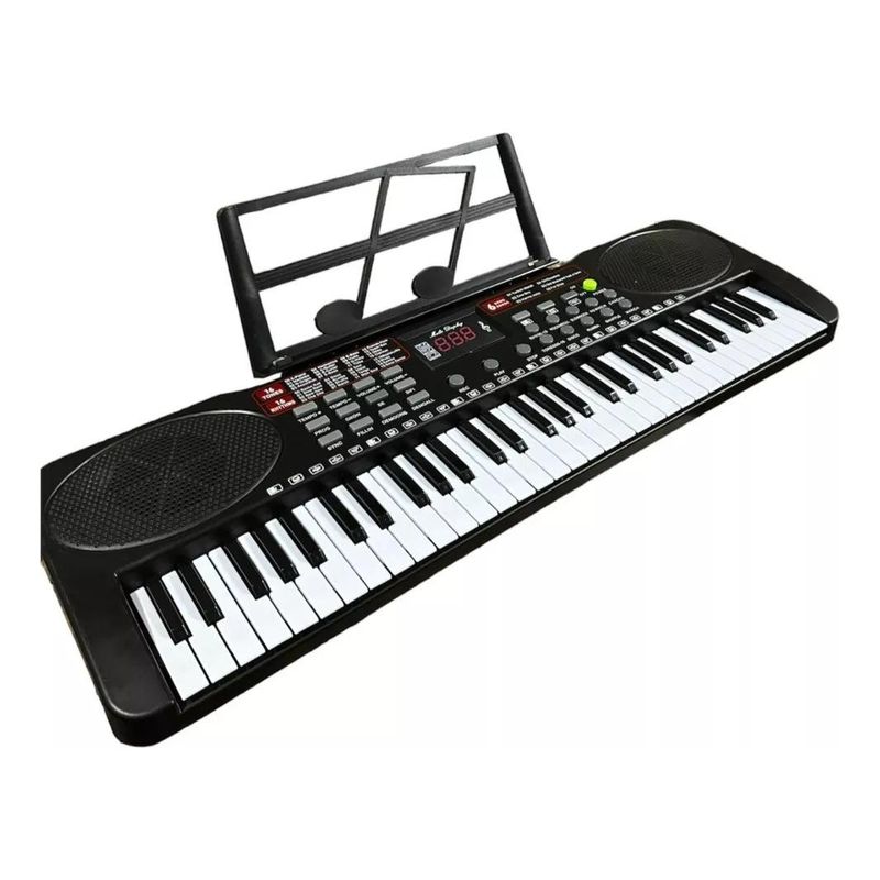 GENERICO - Teclado Digital de 61 Teclas con Micrófono y 16 Tonos