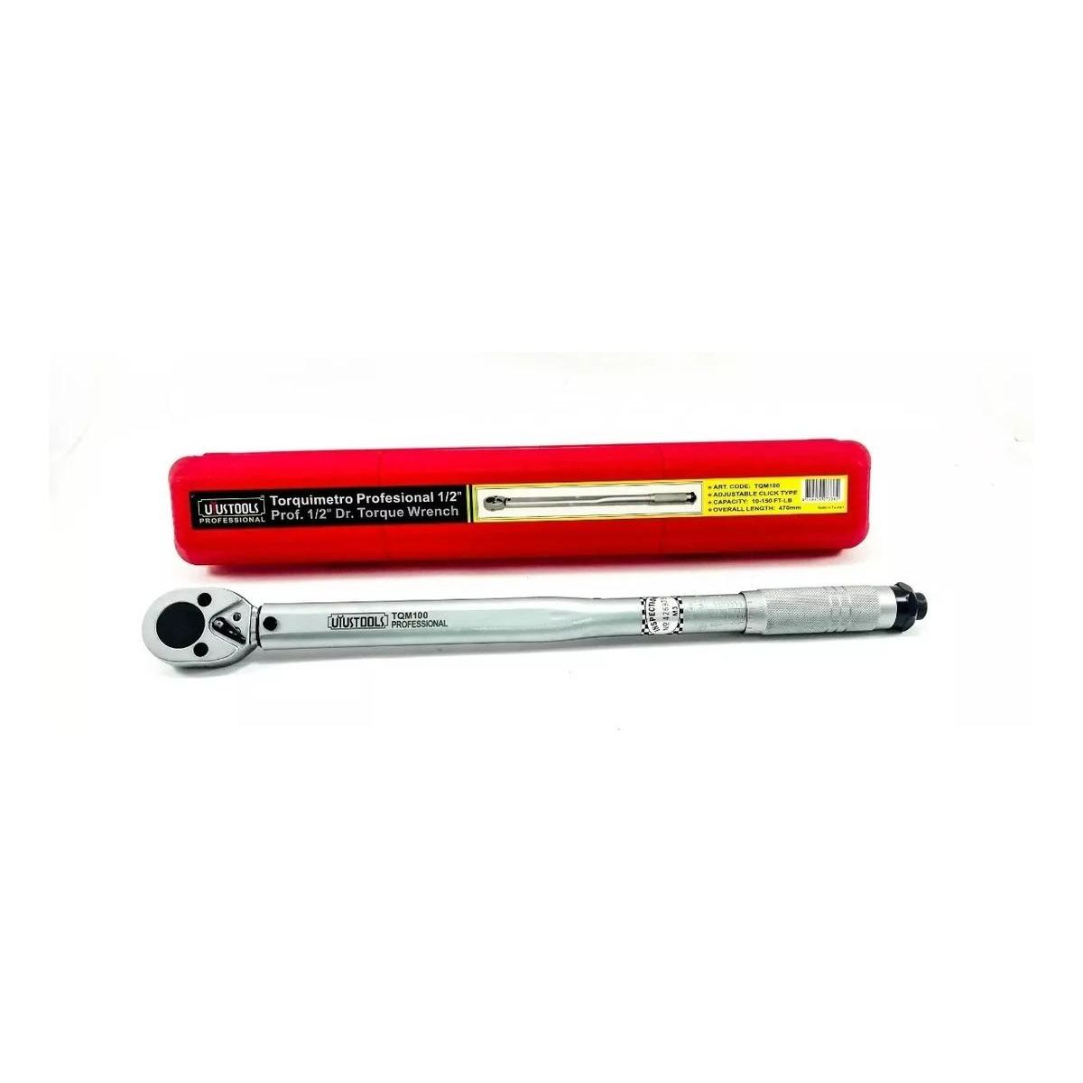 GENERICO - Llave de Torque 12" 30-150 Lbs con Estuche