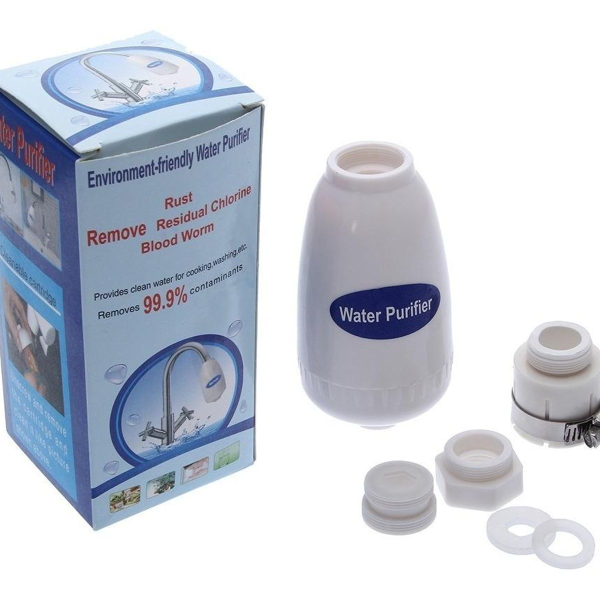 GENERICO - Filtro Purificador de Agua con Carbón Activado para Grifo