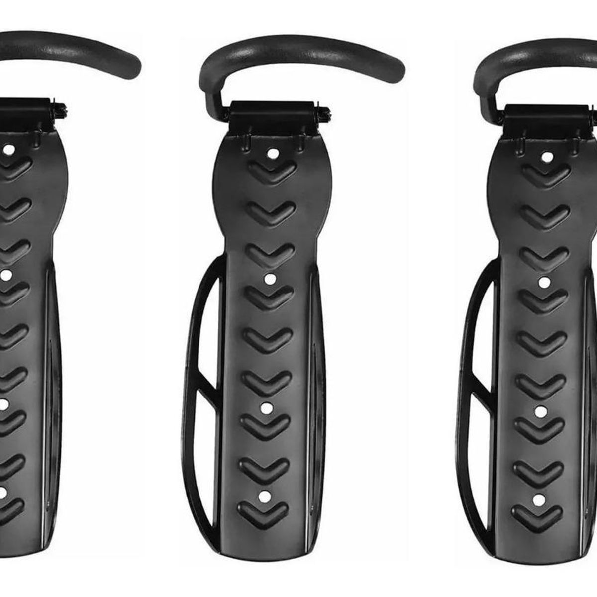 GENERICO - Pack de 3 Ganchos Verticales para Bicicleta Color Negro