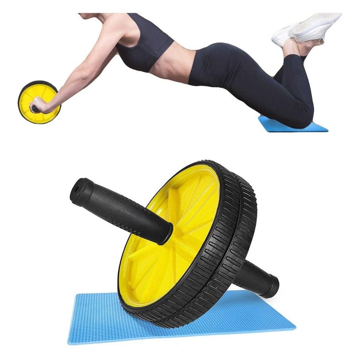 GENERICO - Rueda Abdominal con Colchoneta para Ejercicio Eficaz