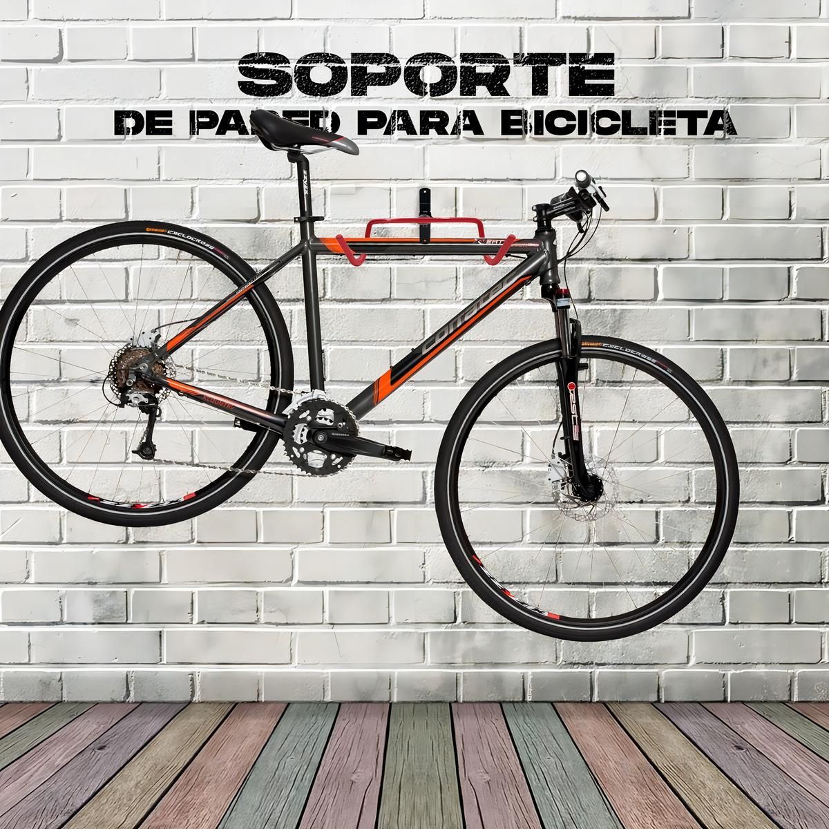 GENERICO - Soporte de Pared Abatible para Bicicleta de Acero Negro