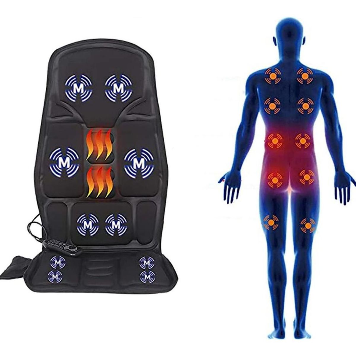 GENERICO - Cojín Masajeador Portátil para Espalda y Muslos