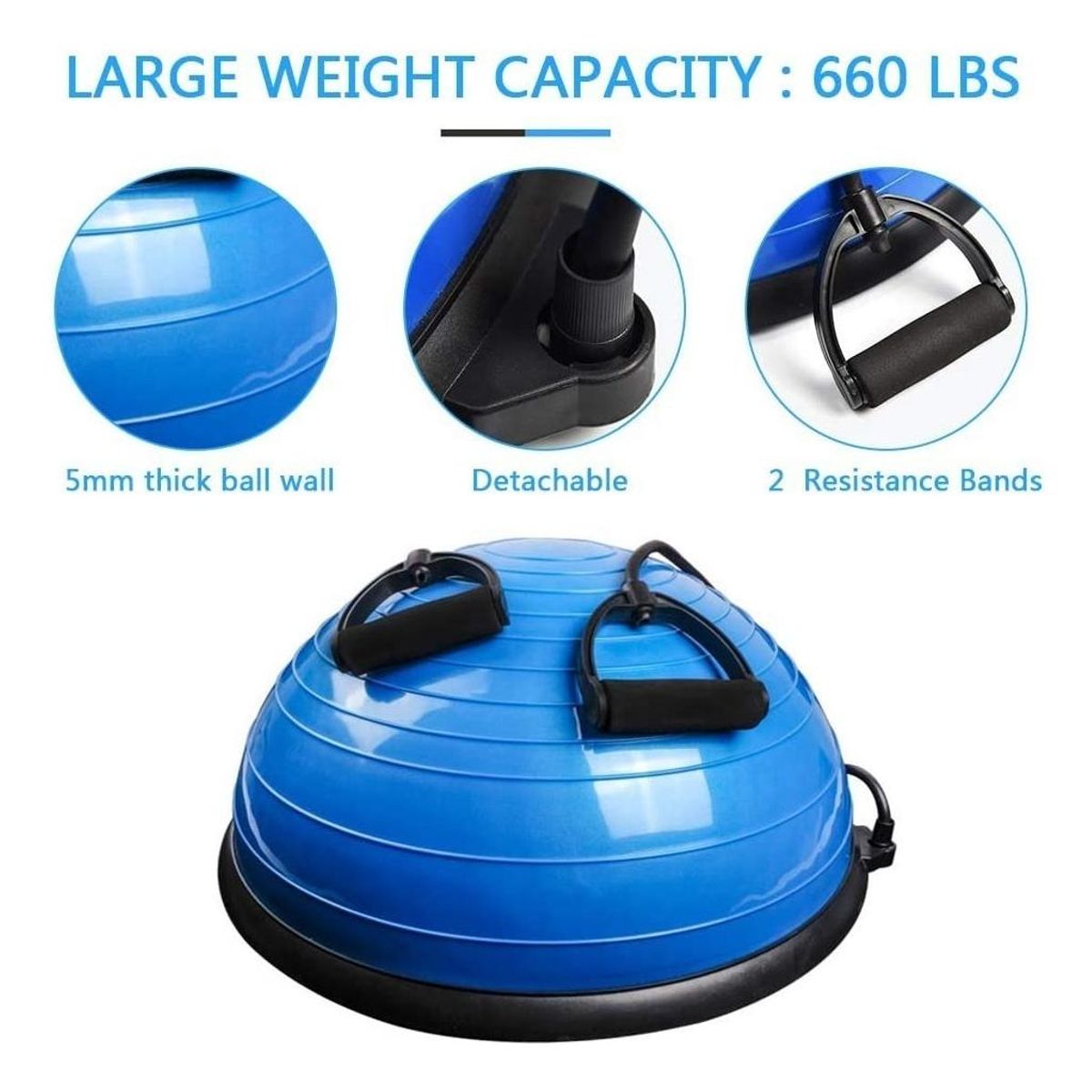 GENERICO - Bosu Entrenador de Balance 65 cm Antideslizante