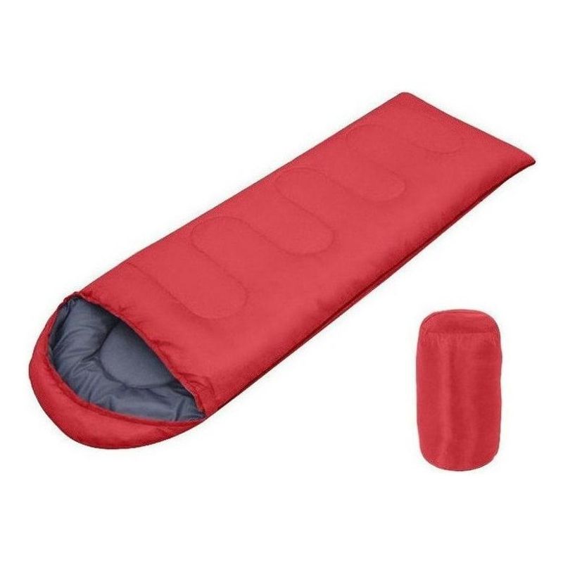 GENERICO - Saco de Dormir Ligero para Camping y Viajes Color Rojo