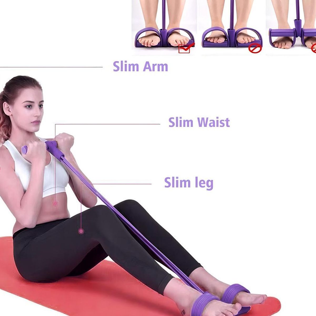 GENERICO - Pedal Elástico para Fitness y Entrenamiento de Fuerza
