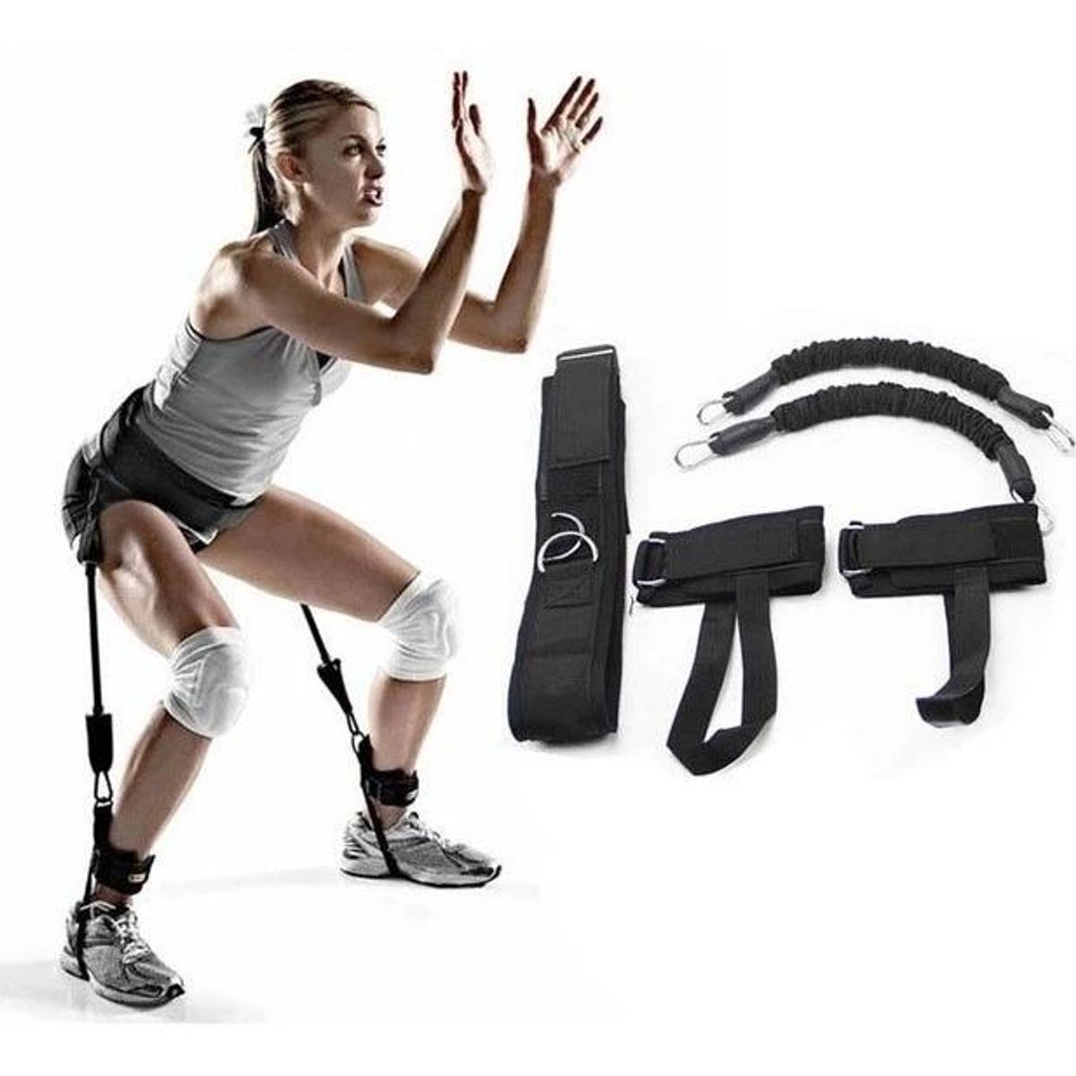 GENERICO - Set de 8 Bandas Elásticas de Resistencia Ajustables