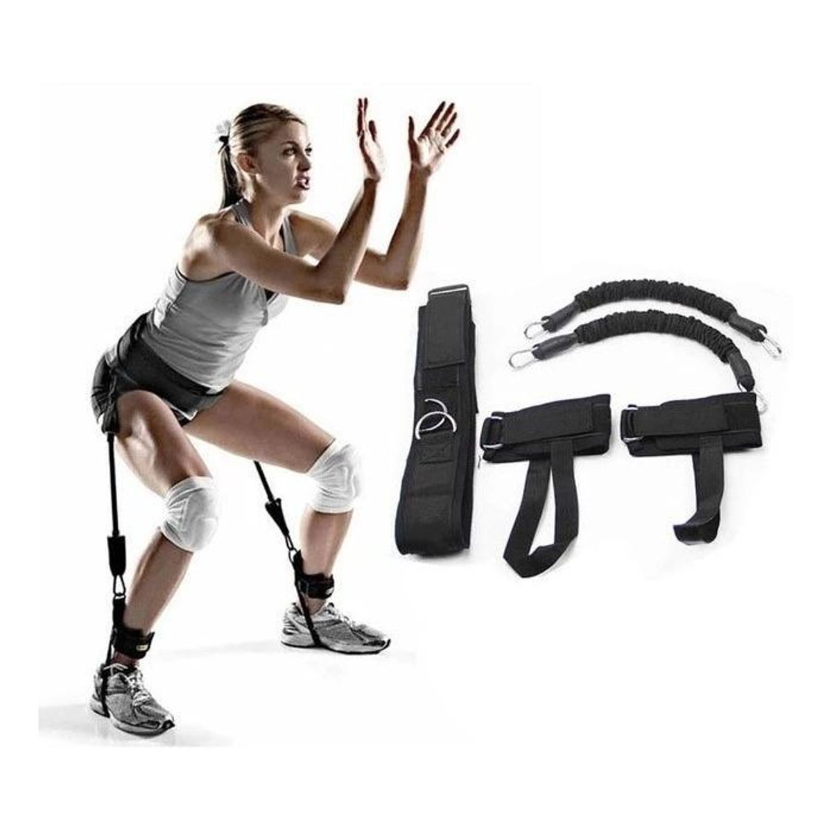 GENERICO - Set de 8 Bandas Elásticas de Resistencia Ajustables