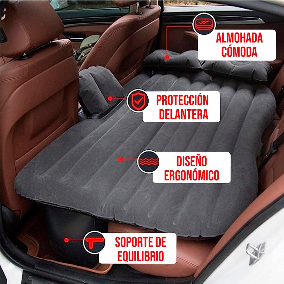 GENERICO - Colchón Inflable para Vehículos con Almohadas