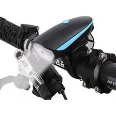 GENERICO - Luz LED Recargable para Bicicleta con Bocina Integrada