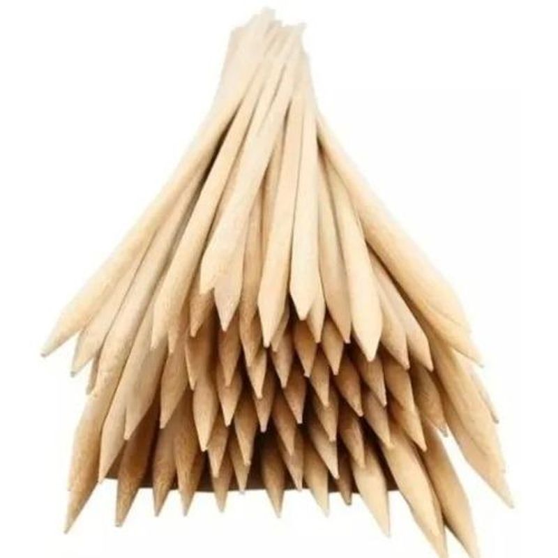 GENERICO - Palos de Anticuchos de Madera de 40cm para Brochetas