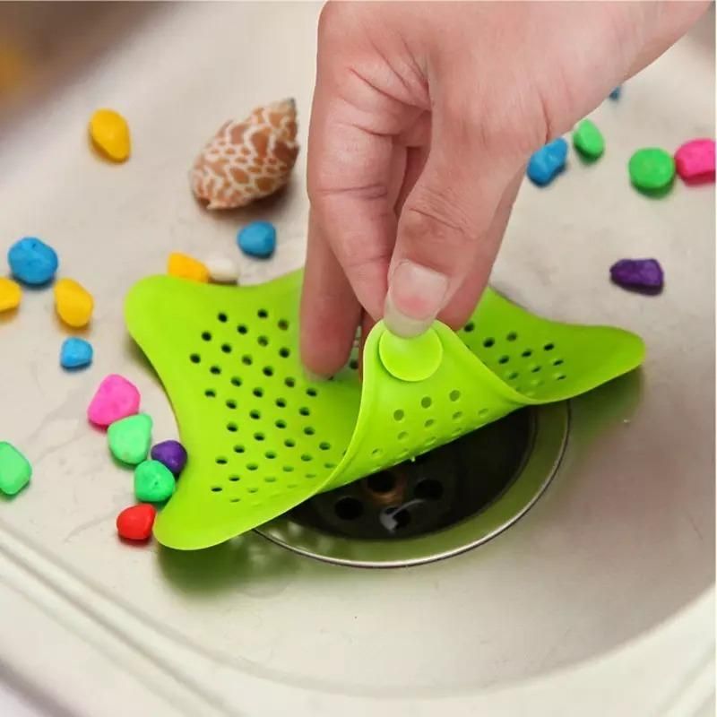 GENERICO - Set de 4 Filtros de Silicona para Drenaje en Cocina y Baño