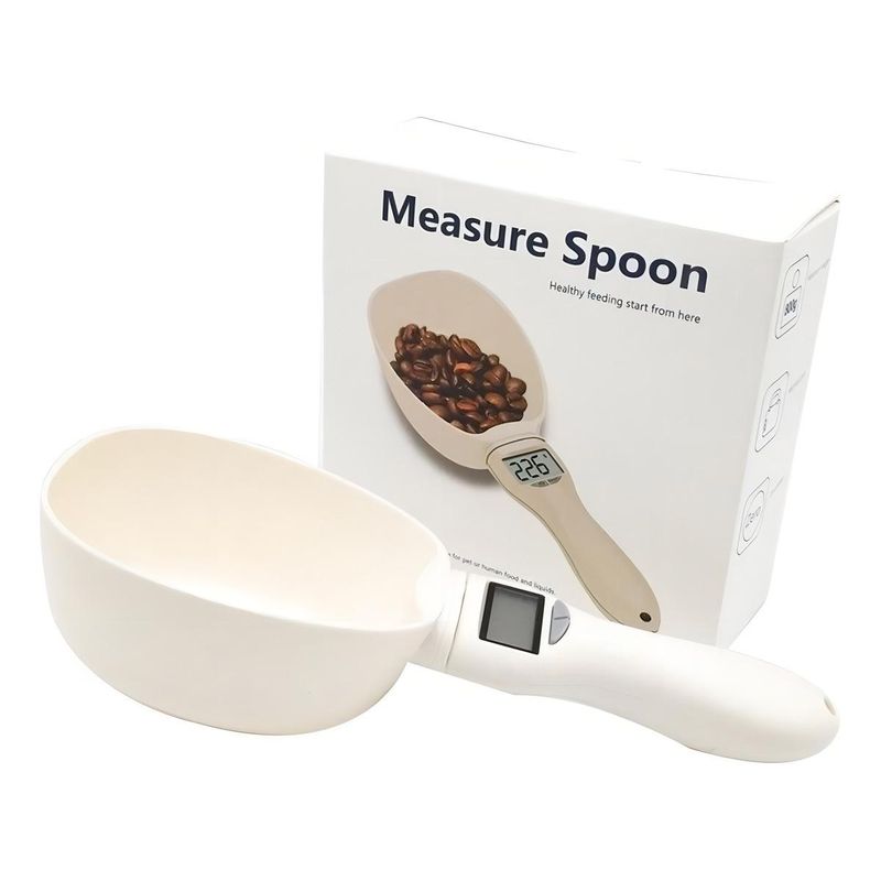 GENERICO - Cuchara Medidora Grande Digital Beige Multiusos