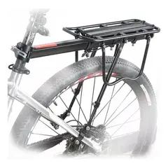 GENERICO - Parrilla de Aluminio para Bicicleta con Soportes Laterales