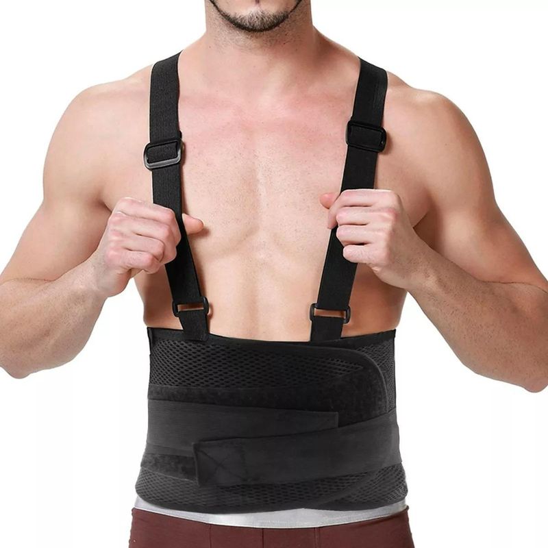 GENERICO - Faja Lumbar Ajustable para Alivio de Espalda Cargas Pesadas