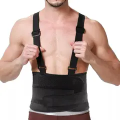GENERICO - Faja Lumbar Ajustable para Alivio de Espalda Cargas Pesadas