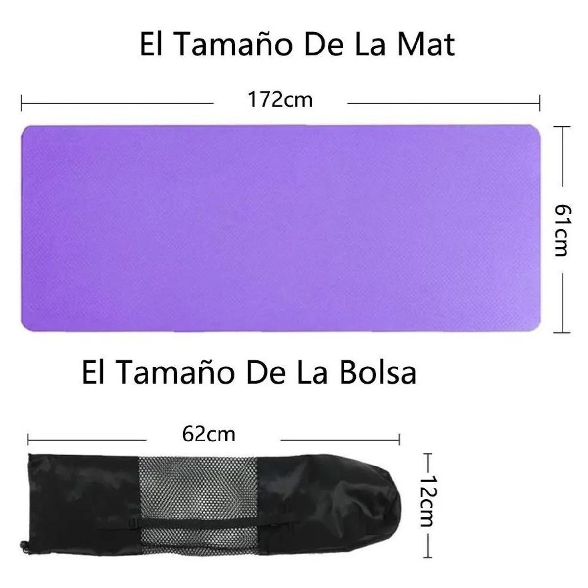 GENERICO - Colchoneta de Yoga PVC 4mm para Pilates y Ejercicio