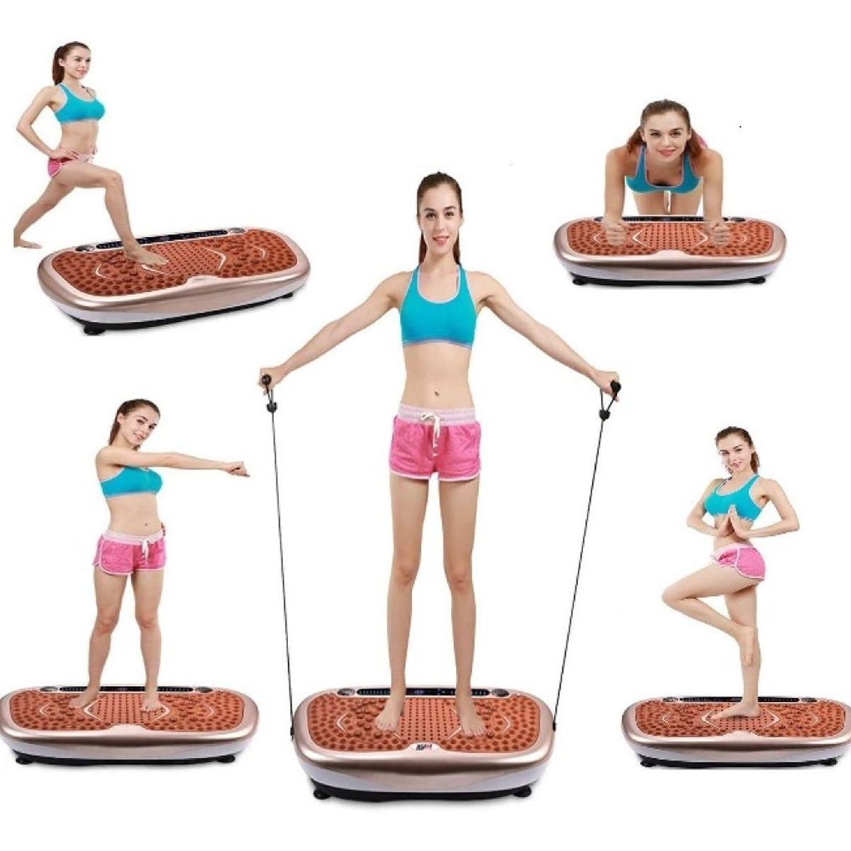 GENERICO - Plataforma Vibratoria con Bandas y Control Remoto 120 Niveles