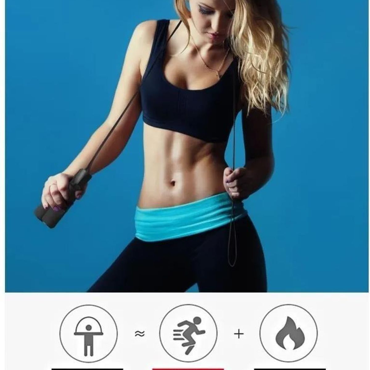 GENERICO - Cuerda de Salto Ajustable para Cardio y Fitness