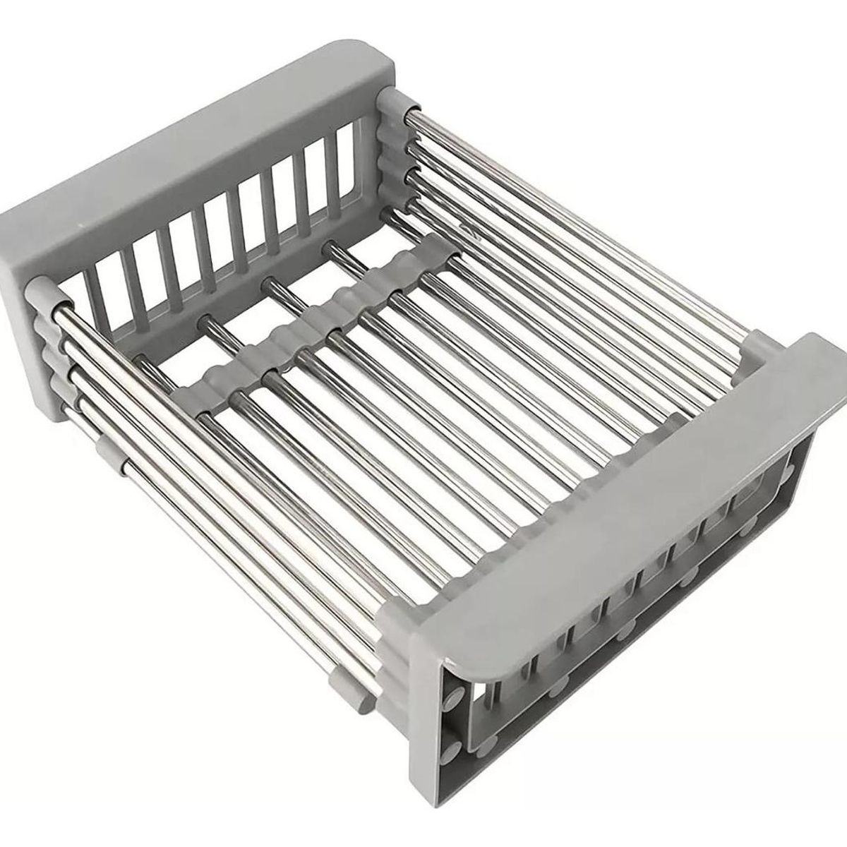 GENERICO - Cesta Escurridora Extensible de Acero Inoxidable para Lavaplatos