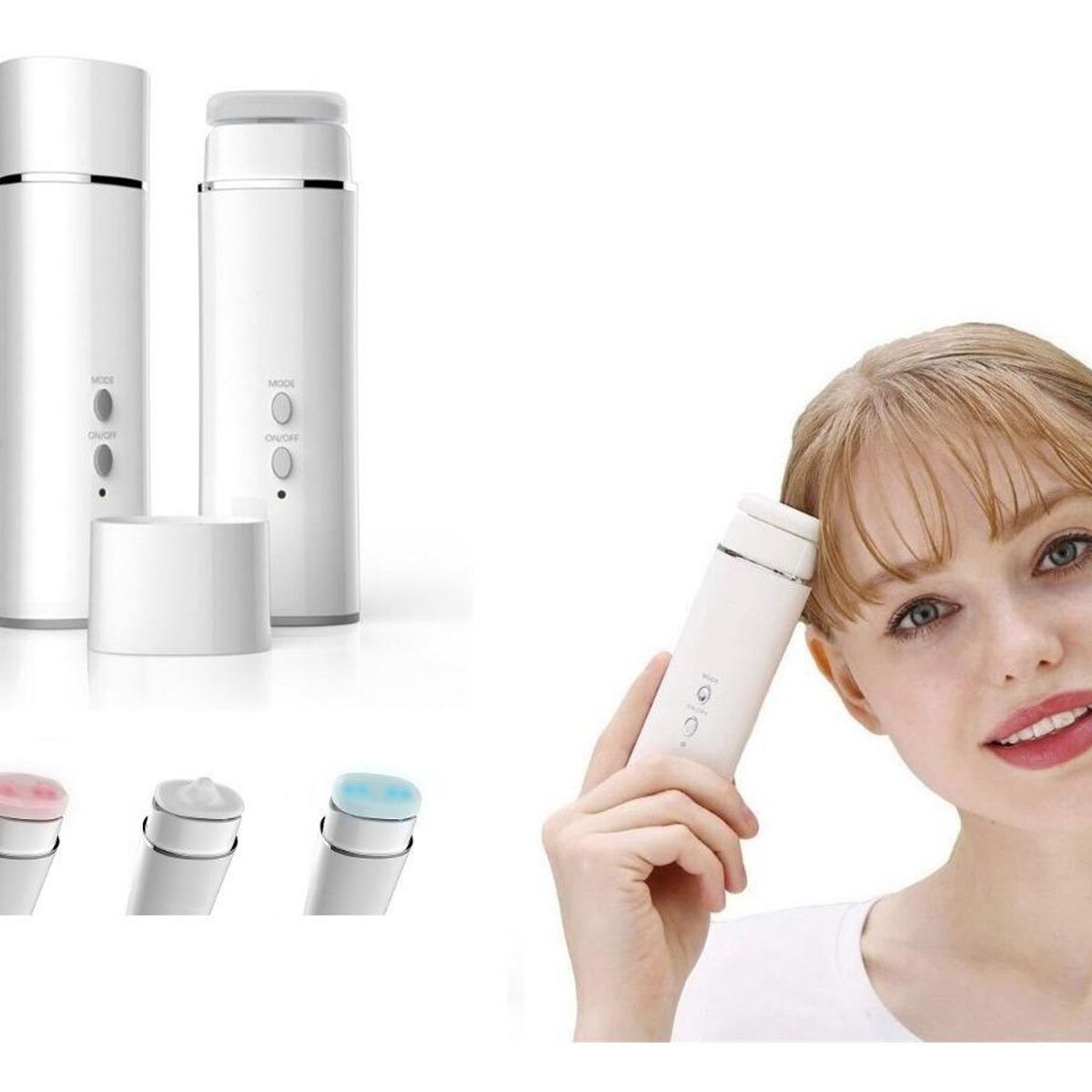 GENERICO - Masajeador Facial Portátil 3 en 1 USB Exfoliante y Antiarrugas