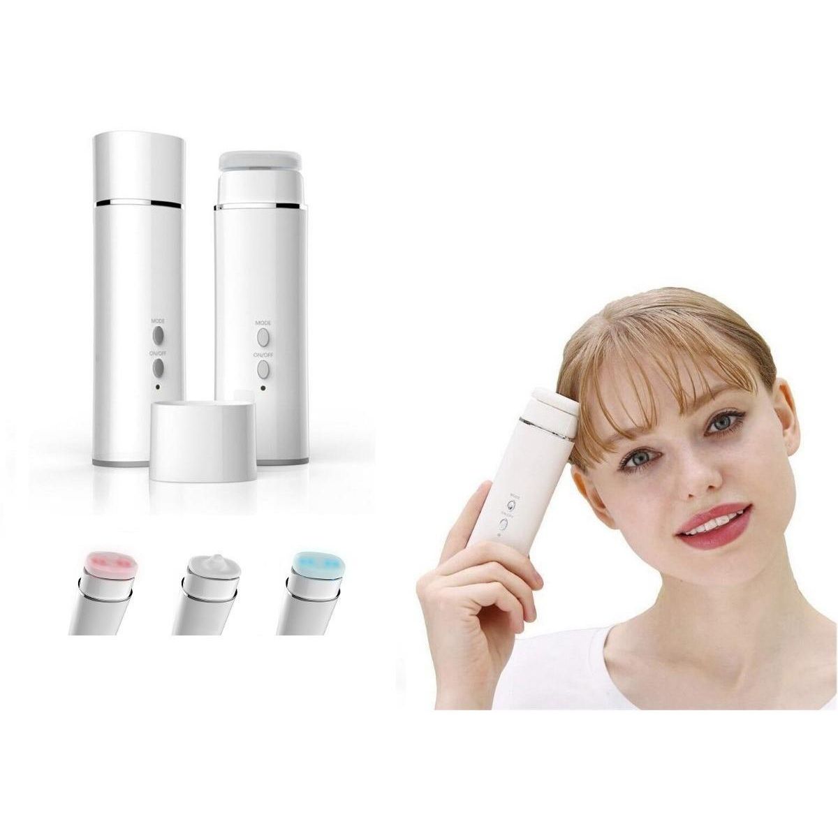 GENERICO - Masajeador Facial Portátil 3 en 1 USB Exfoliante y Antiarrugas