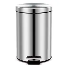 GENERICO - Basurero Pedal de Acero Inoxidable 8 Litros Diseño Elegante