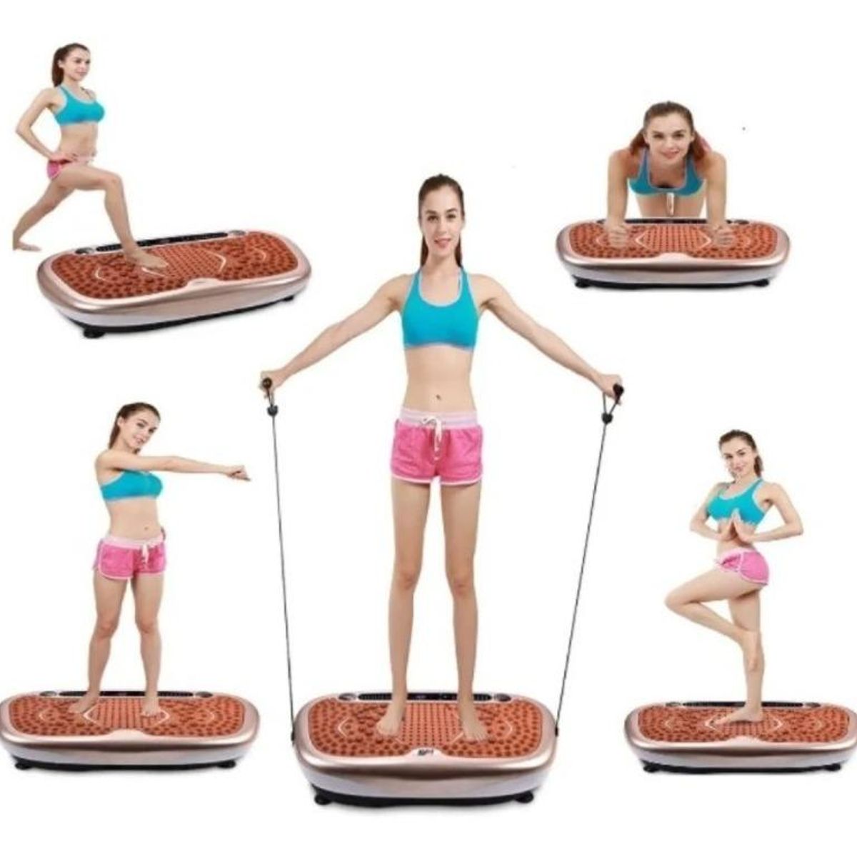 GENERICO - Plataforma Vibratoria Bluetooth con 120 Niveles de Intensidad