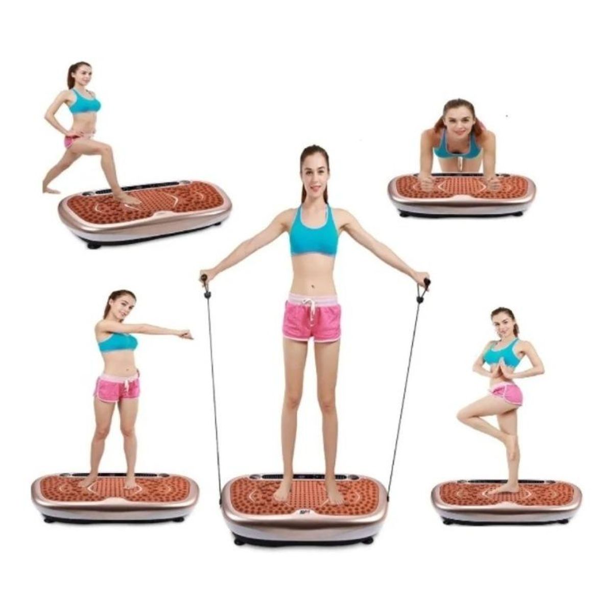 GENERICO - Plataforma Vibratoria Bluetooth con 120 Niveles de Intensidad