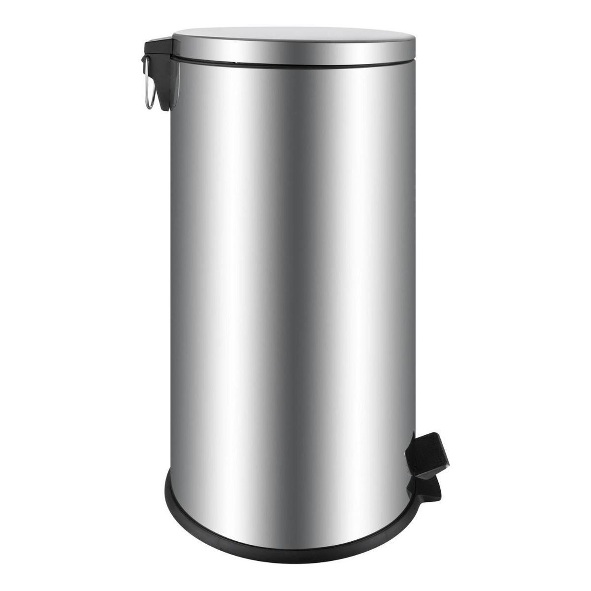 GENERICO - Basurero Pedal Acero Inoxidable 30 L Redondo 44 cm