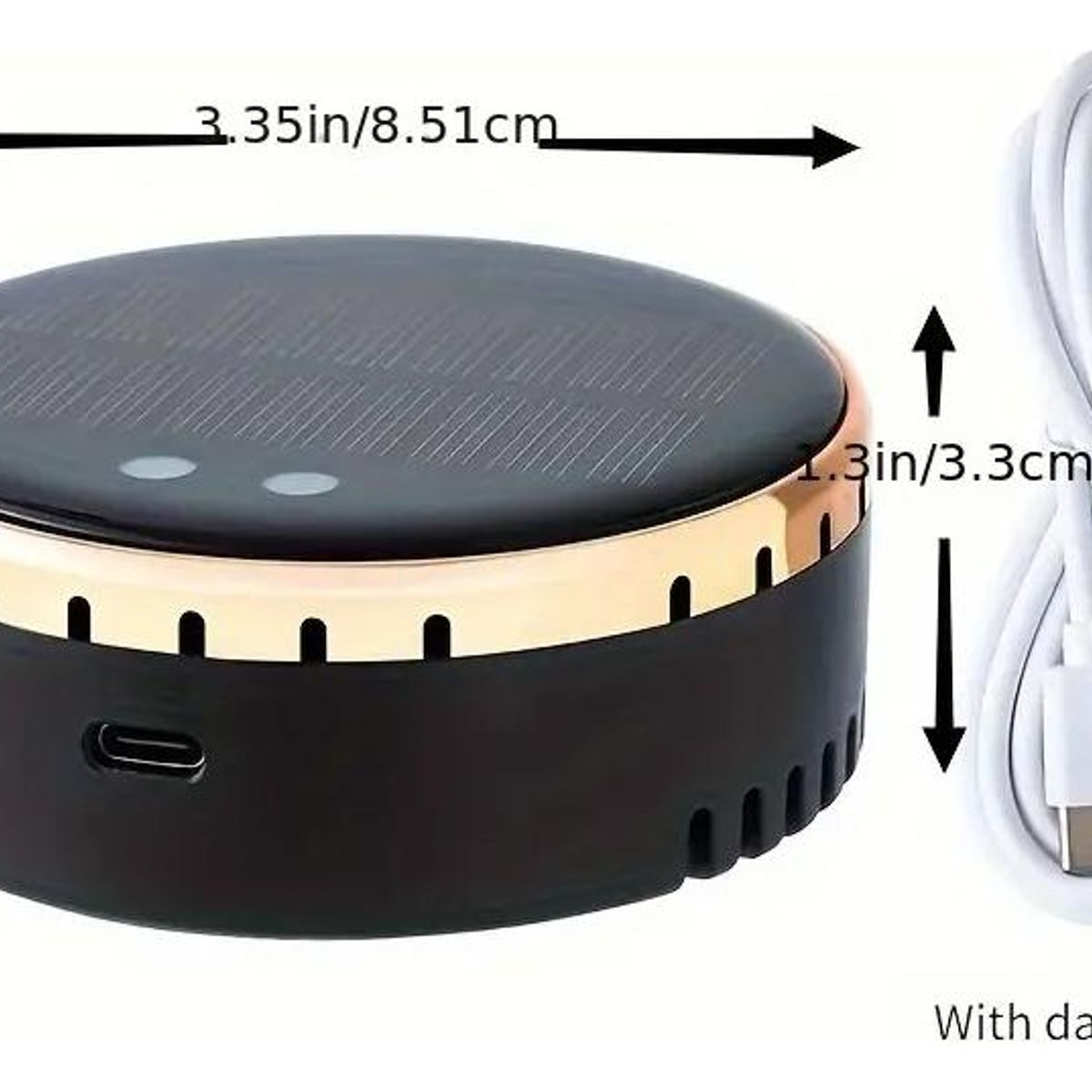 GENERICO - Purificador de Aire Solar Portátil con Filtro de Carbón