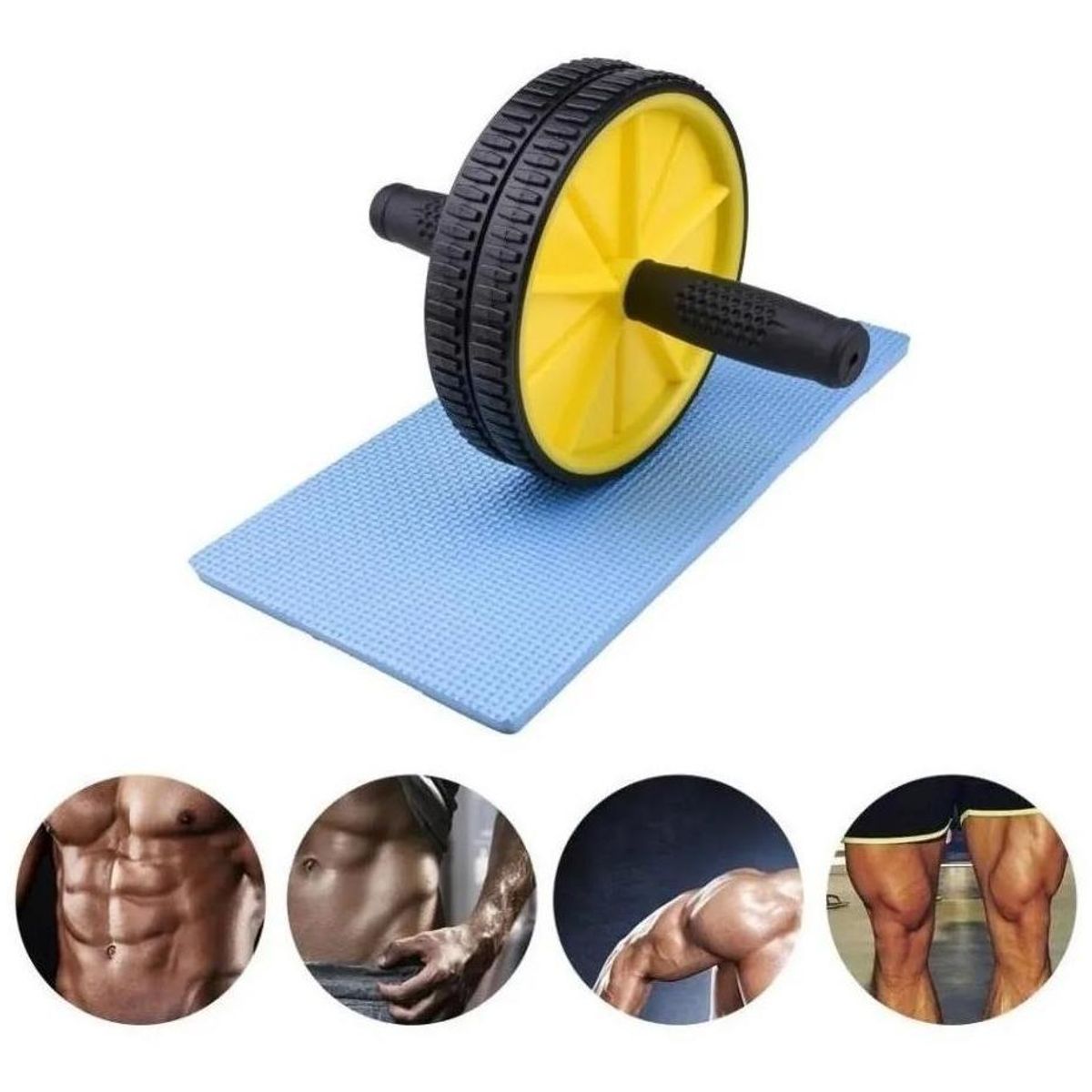 GENERICO - Rueda de Ejercicio Abdominal con Colchoneta para Rodilla