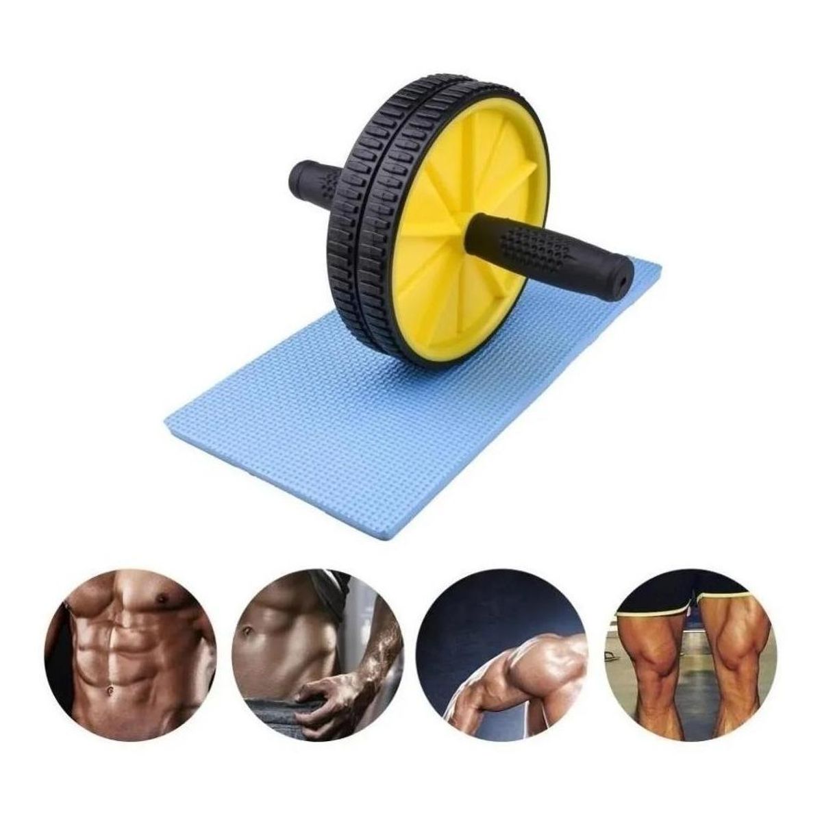 GENERICO - Rueda de Ejercicio Abdominal con Colchoneta para Rodilla