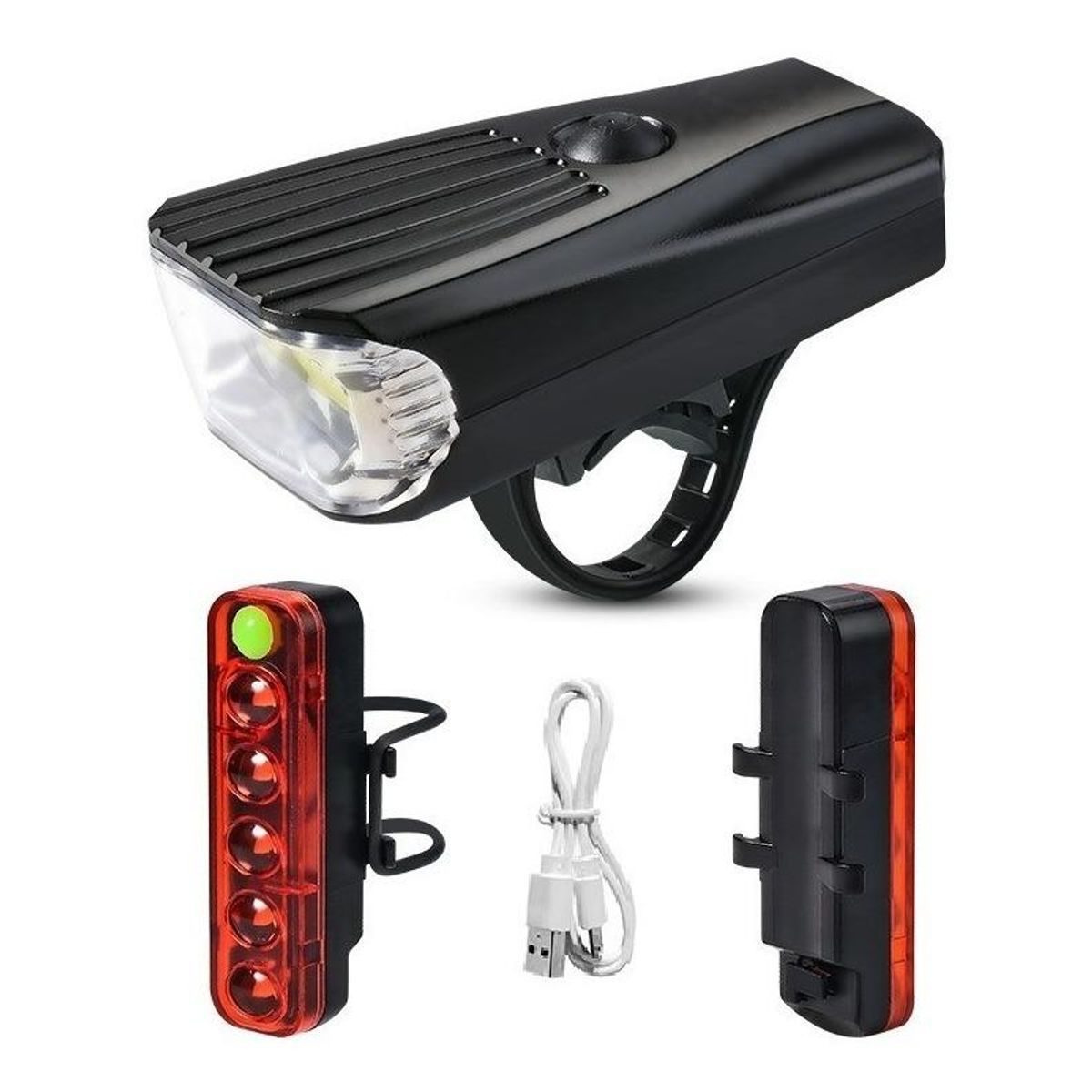 GENERICO - Juego de Luces LED Recargables para Bicicleta con USB