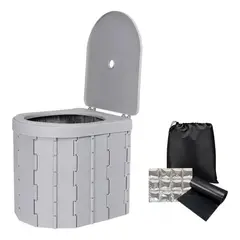 GENERICO - Inodoro Químico Portátil Plegable para Camping y Emergencias