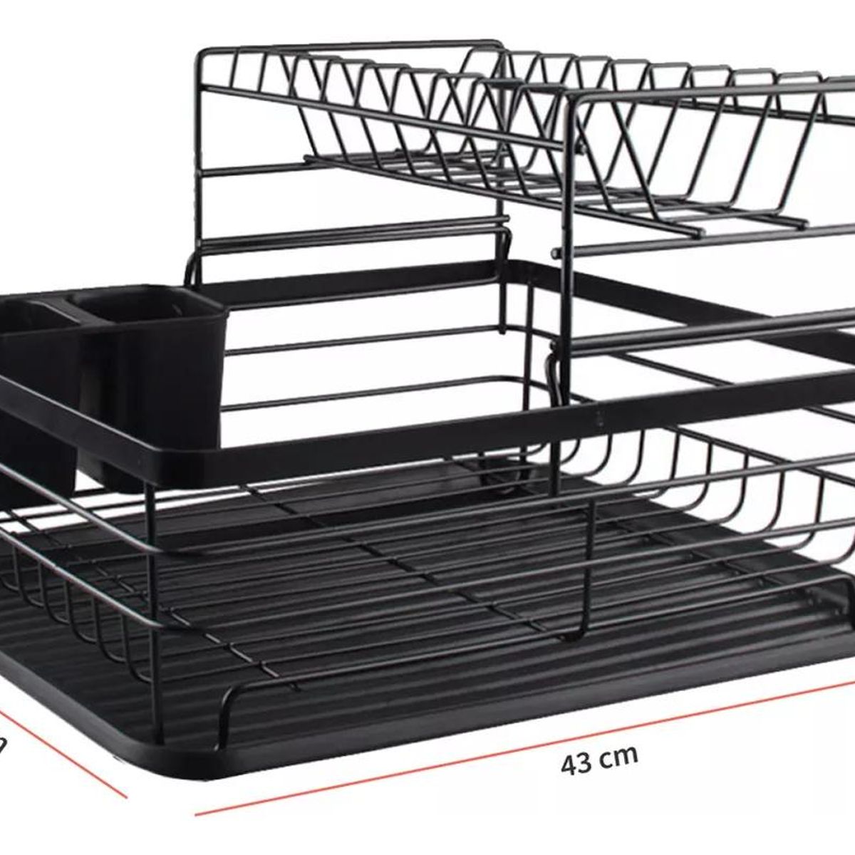 GENERICO - Secaplatos Escurridor Doble Niveles Acero Inoxidable
