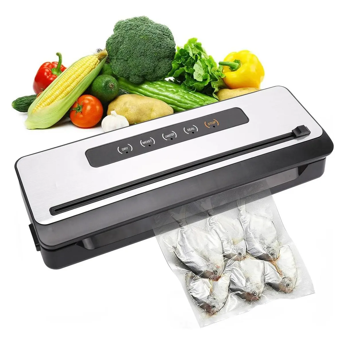 GENERICO - Máquina Selladora al Vacío para Alimentos con Cortador Integrado