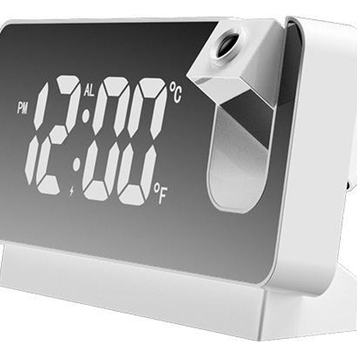 GENERICO - Reloj Despertador Digital con Proyector Blanco