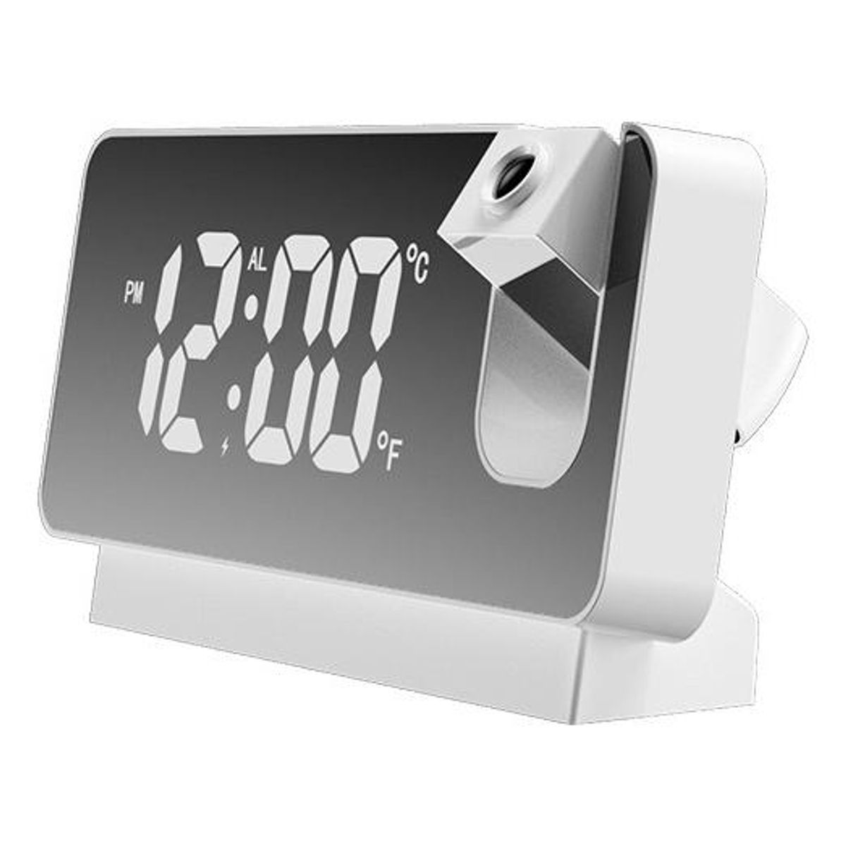 GENERICO - Reloj Despertador Digital con Proyector Blanco