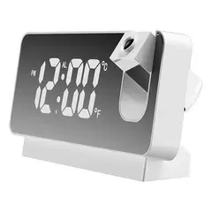 GENERICO - Reloj Despertador Digital con Proyector Blanco