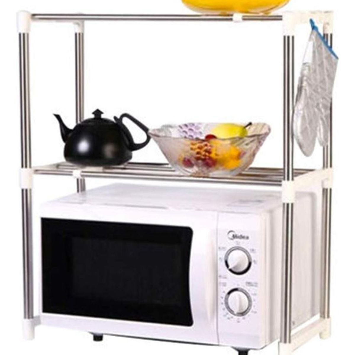 GENERICO - Estante Organizador de Cocina para Microondas de Dobles Capas