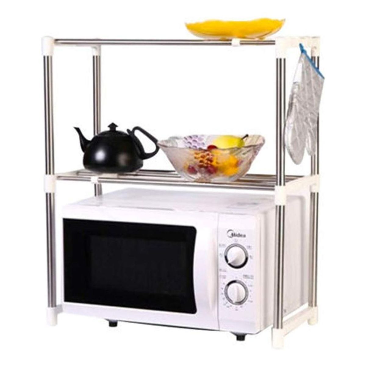 GENERICO - Estante Organizador de Cocina para Microondas de Dobles Capas