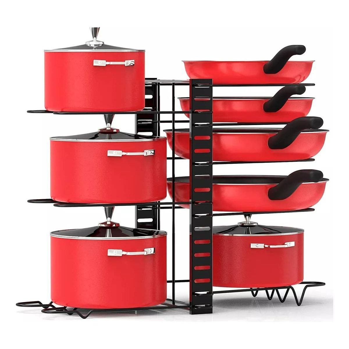 GENERICO - Estante Organizador Ajustable para Ollas y Sartenes