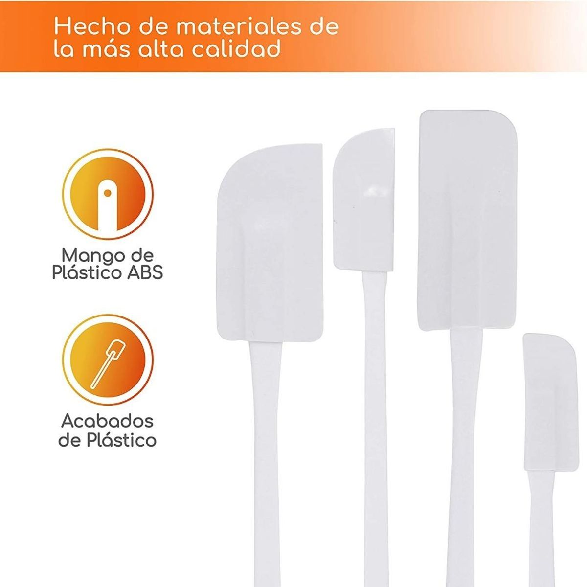 GENERICO - Juego de 2 Espátulas de Silicona para Repostería y Asados