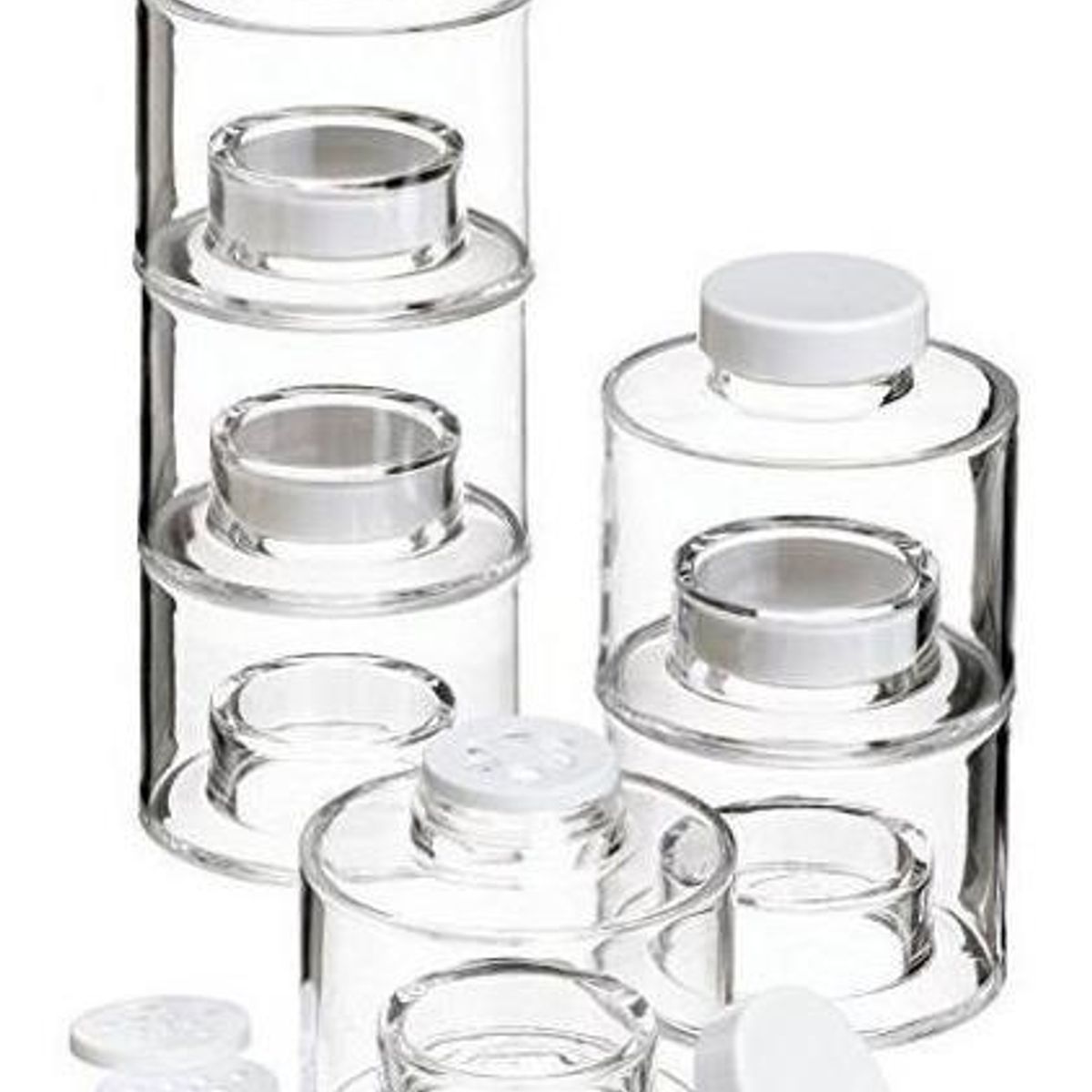 GENERICO - Especiero Modular Torre con 6 Frascos para Condimentos