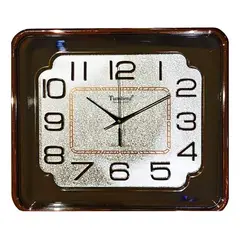 GENERICO - Reloj de Pared Cuadrado 43cm Silencioso Color Dorado