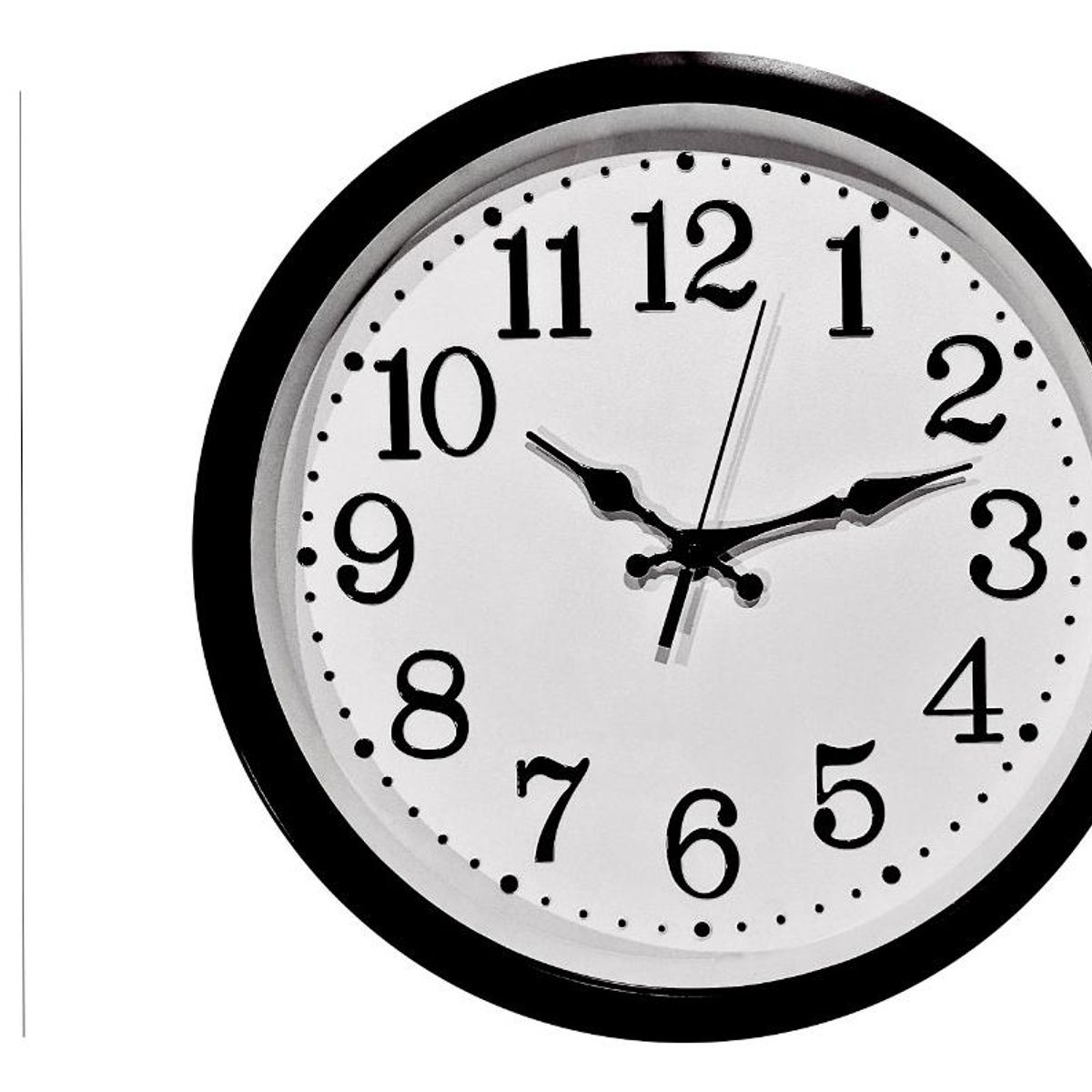 GENERICO - Reloj de Pared Grande Redondo 39cm Silencioso Negro y Blanco