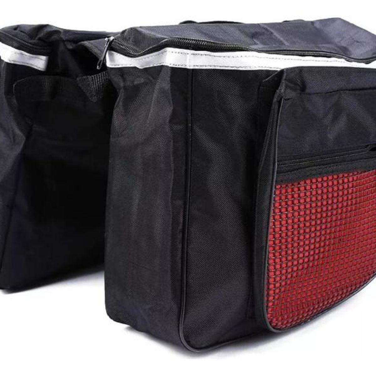 GENERICO - Bolso Alforja Reforzada para Bicicleta con Reflectantes.