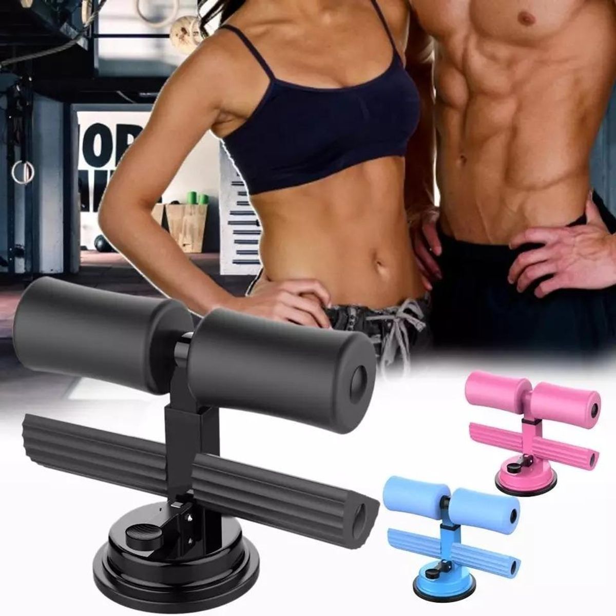 GENERICO - Máquina Abdominales Portátil Ajustable con Ventosa Fuerte