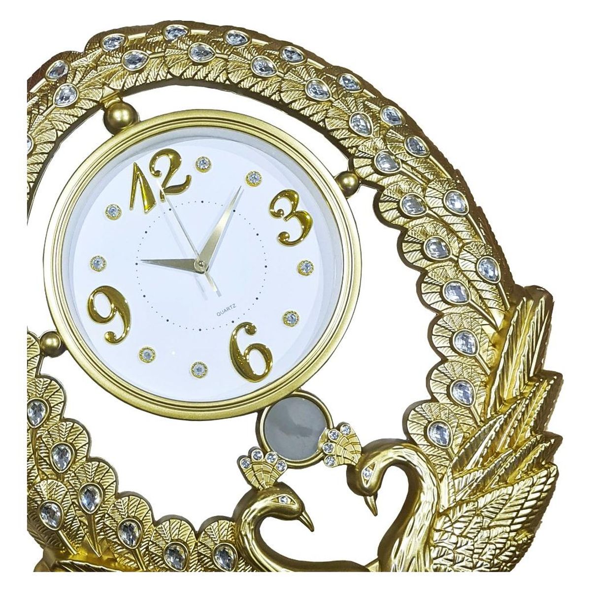 GENERICO - Reloj Mural Grande Silencioso Diseño Pavo Real